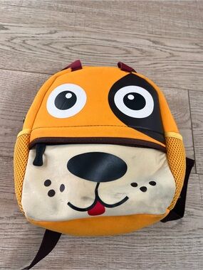 Preschool Orange Puppy Backpack - Cute Animal Design